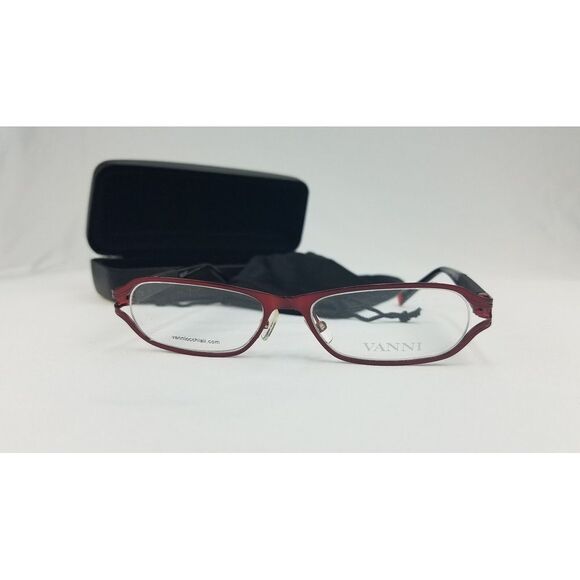 Vanni‎ Occhiali Eyewear VK4502 Size: 48-15-135 Color red/blk Rx frame - Picture 4 of 10